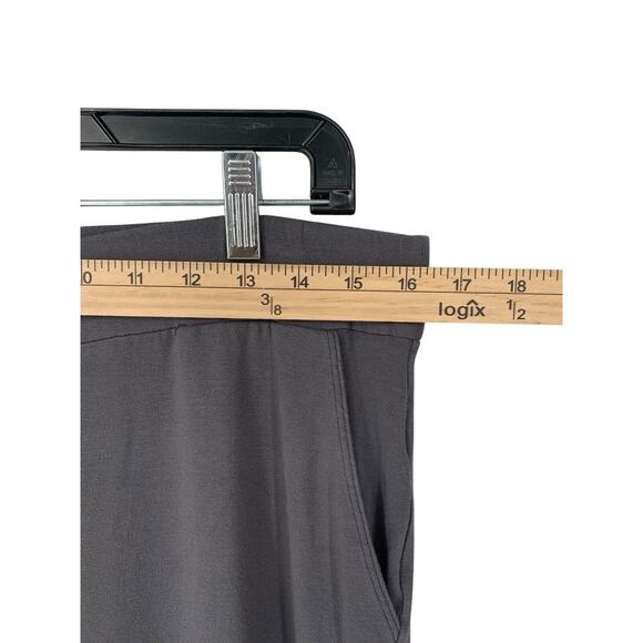 Eileen Fisher Soft Stretch Casual Pull On Pants Pockets Medium Gray - Picture 4 of 10